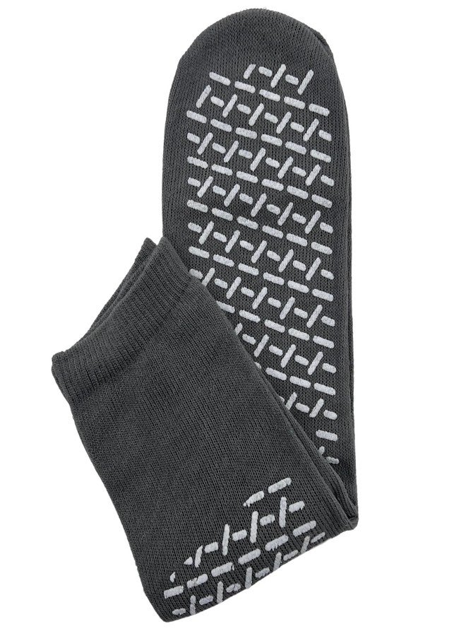 Comfort Axis Double Tread Non-Skid XX-Large Comfort Safety Socks, Grey (Pack of 6) - Image 4